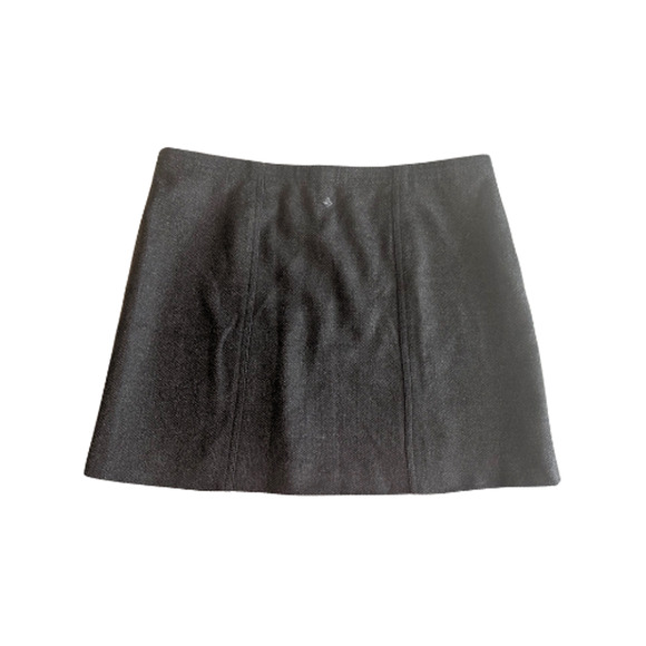 PrAna Nicky Wool-Blend Charcoal Gray Mini Skirt Size 12 - Picture 4 of 7